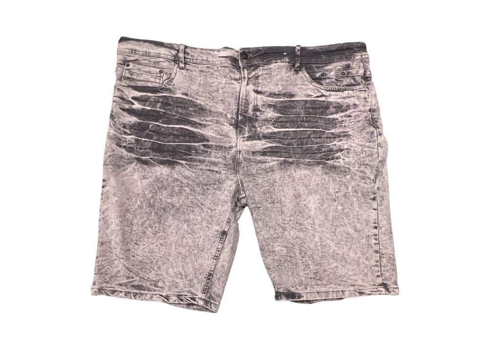 Truth Substance Common Sense Big Men's Acid Wash Denim Shorts Size 50 New